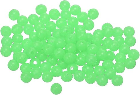 Fishing Beads Glow Soft Plastic Fishing Bait Eggs Lure Rigs Accessories, for Saltwater Freshwater - Round in Saudi Arabia