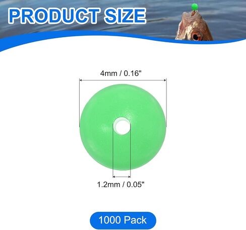 Fishing Beads Glow Soft Plastic Fishing Bait Eggs Lure Rigs Accessories, for Saltwater Freshwater - Round in Saudi Arabia