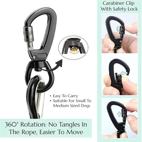 TOFFER Dog Tie Out Cable 20FT Heavy Duty Dog Chain for Yard 320lbs Break Strength PVC Coated Steel Dog Cable with Aluminum Alloy Hook Long Leash for Dogs Outside for Large Medium Small Dogs in Saudi Arabia