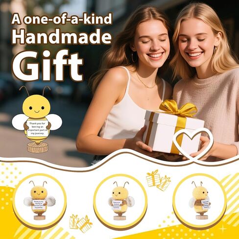 Cute Crochet Animal,Teacher appreciation,Sister Birthday Gifts,Positive Crochet Animals-Thank You Gifts for Women (Teacher) in Kuwait