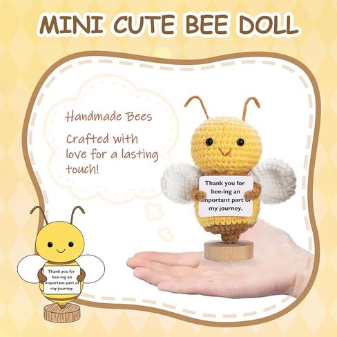 Cute Crochet Animal,Teacher appreciation,Sister Birthday Gifts,Positive Crochet Animals-Thank You Gifts for Women (Teacher) in Kuwait