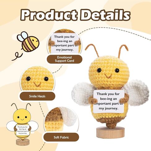 Cute Crochet Animal,Teacher appreciation,Sister Birthday Gifts,Positive Crochet Animals-Thank You Gifts for Women (Teacher) in Kuwait