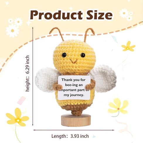 Cute Crochet Animal,Teacher appreciation,Sister Birthday Gifts,Positive Crochet Animals-Thank You Gifts for Women (Teacher) in Kuwait