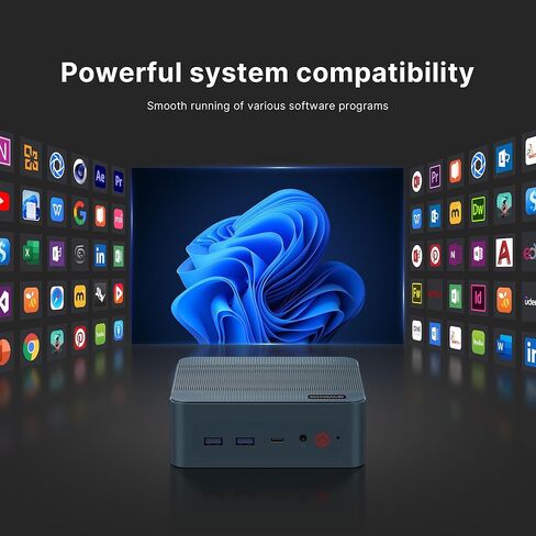 P3 Plus Mini PC Gaming Ryzen 7 7840HS ، Pre-installes 11 Pro-OS ، قناة مزدوجة 32 جيجا بايت DDR5 ، 1TB M.2 2880 NVME SSD ، شاشات ثلاثية ، LAN المزدوجة ، Wi-Fi 6 ، BT 5.2 in Kuwait