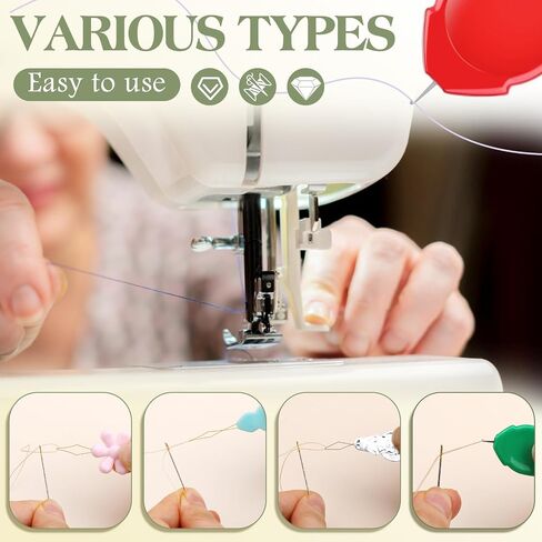 Kaqrhft Needle Threaders ، 24 PCS Needle Threader Kit لعمل الإبرة ، 4 أنواع أداة Threadle Simple مع مربع تخزين واضح للخياطة اليدوية ، آلة الخياطة ، خيط التطريز in Kuwait