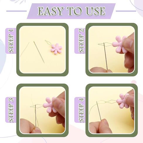 Kaqrhft Needle Threaders ، 24 PCS Needle Threader Kit لعمل الإبرة ، 4 أنواع أداة Threadle Simple مع مربع تخزين واضح للخياطة اليدوية ، آلة الخياطة ، خيط التطريز in Kuwait