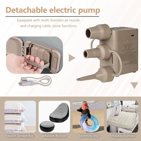 BEBAS SEV SUV AIR CAR CAR STER BACK ، PVC CART Surface Air Cushion Cushion Prumber On Prumber Incluged st reclation and splation. رمادي in Kuwait