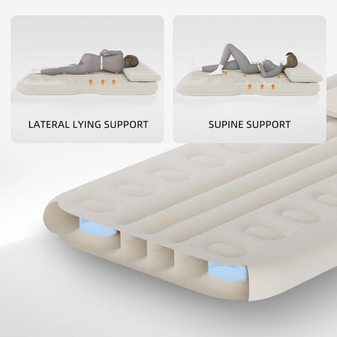 BEBAS SEV SUV AIR CAR CAR STER BACK ، PVC CART Surface Air Cushion Cushion Prumber On Prumber Incluged st reclation and splation. رمادي in Kuwait