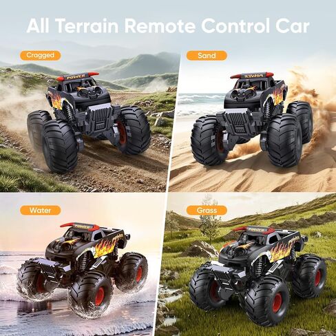 لعبة Monster Monster Truck Tuys 1:16 سيارة مكافحة عن بعد البلاغية جميع التضاريس على الطرق الوعرة الشاحنة 4WD RC Cars Toys لـ 8 9 10 11 12 12 عامًا للأولاد. in Kuwait