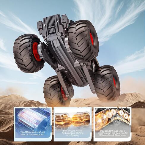 لعبة Monster Monster Truck Tuys 1:16 سيارة مكافحة عن بعد البلاغية جميع التضاريس على الطرق الوعرة الشاحنة 4WD RC Cars Toys لـ 8 9 10 11 12 12 عامًا للأولاد. in Kuwait