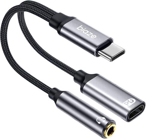 USB C إلى 3.5 ملم محول ومحول الشاحن ، 2 في 1 USB C إلى AUX Audio Audio Jack وشحن سريع كبل الدونجل المتوافق مع iPhone 16/15 Pro Max ، Galaxy S25 S24 Ultra in Saudi Arabia
