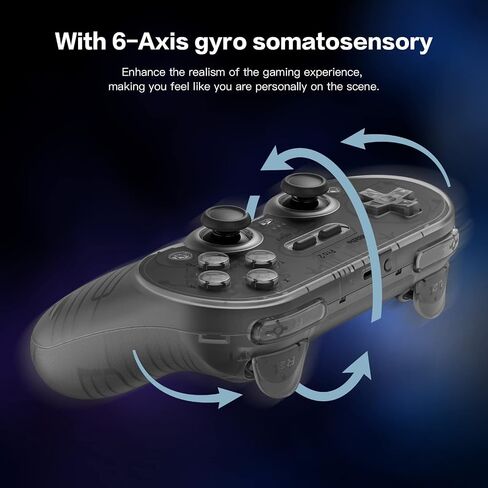 8Bitdo Pro 3 وحدة تحكم Bluetooth مع عصا التحكم TMR ، أزرار ABXY القابلة للتبديل ، أزرار الظهر المحترفين ، قفص الاتهام ، مشغلات تأثير القاعة للمحول/التبديل 2 ، Windows ، Apple ، Steamos ، Android (Purple) in Kuwait