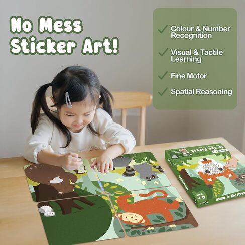 Binca Dotties Dot Art Activity Kit ، 750+ ملصقات ، أنشطة خالية من الحيوانات تحت الماء ، فن ملصق DIY DOT للأطفال الصغار ، أنشطة السفر للأطفال ، مجموعات الحرف والهدايا للبنين والبنات الذين تتراوح أعمارهم بين 4،5،6،6،7 in Kuwait