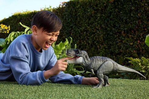 Mattel Jurassic World Rebirth Super Colossal Tyrannosaurus Rex Action Figure, T-Rex Dinosaur Toy Swallows Minis, Movie-Accurate Posable in Saudi Arabia