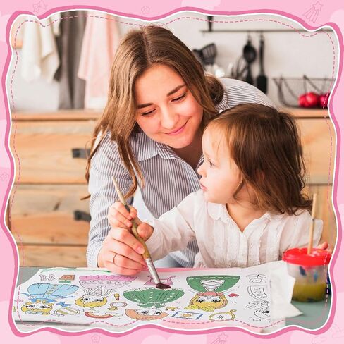 Children’s Coloring Paper Roll, 2 Rolls Drawing Roll Paper, Sticky Rolls for Kids Art, DIY Painting Drawing Coloring Rolls for Kids Toddler Young Artists Gifts, 11.8" x 118" in Kuwait
