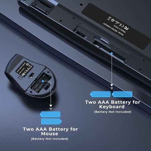 لوحة المفاتيح المريحة والسرد الفأر - لوحة المفاتيح بالحجم الكامل اللاسلكي مع راحة معصم النخيل اللاسلكية اللاسلكية لأجهزة الكمبيوتر المحمولة أجهزة الكمبيوتر المحمولة - الضوء الأرجواني (الترقية) in Kuwait