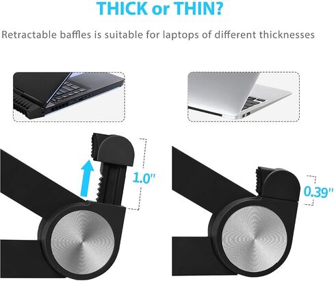 SAIJI Laptop Stand for Desk, Stable Standing Laptop Riser with Foldable Mouse Pad, Standing Computer Stand with 4 Adjustable Height Up to 20.47", MacBook Stand Fit All Laptops Under 17.3" in Saudi Arabia
