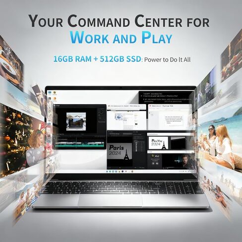 15.6 "طالب كمبيوتر محمول كمبيوتر محمول كمبيوتر int n150 12th Gen Quad-core حتى 3.6 جيجا هرتز 16 جيجا بايت ذاكرة الوصول العشوائي 512 جيجابايت SSD IPS in Kuwait