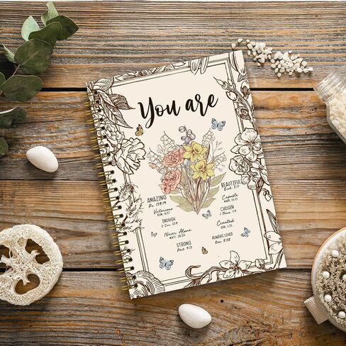 يقول الله أنك دفتر حلزوني جميل ، دفتر Butterfly Notebook Christian Journal ، Gifts Christian for Women ، أجهزة الكمبيوتر المحمولة للكتاب المقدس لأخذ الملاحظات ، محكم الكلية في دفتر الحلزوني 5.5 × 8.3 in Saudi Arabia