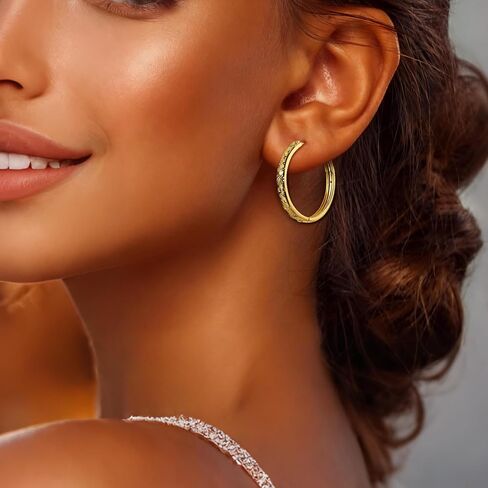 Hapour Steriling Silver Hoop أقراط للنساء الملتوية Huggie Hoops أقراط مكتنزة خفيفة الوزن الزركونيا المكعب للنساء in Saudi Arabia