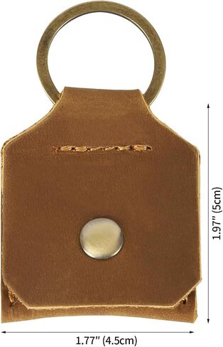 Jack&Chris Genuine Leather SD Card Holder Keychain, Anti-Shock Anti-Dust SD Card Case, Portable Camera Accessories for SD CF CFexpress Micro SD Nano SIM and Micro SIM Cards, Red Brown 2 PACKS in Kuwait