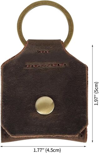 Jack&Chris Genuine Leather SD Card Holder Keychain, Anti-Shock Anti-Dust SD Card Case, Portable Camera Accessories for SD CF CFexpress Micro SD Nano SIM and Micro SIM Cards, Red Brown 2 PACKS in Kuwait