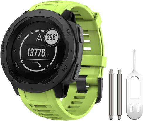 NotoCity Instinct Band, Soft Silicone Replacement Watch Strap for Garmin Instinct 2/Solar Sports GPS Smartwatch With Adapter Tools in Saudi Arabia