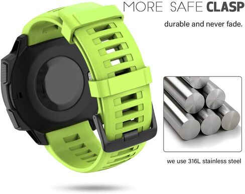 NotoCity Instinct Band, Soft Silicone Replacement Watch Strap for Garmin Instinct 2/Solar Sports GPS Smartwatch With Adapter Tools in Saudi Arabia