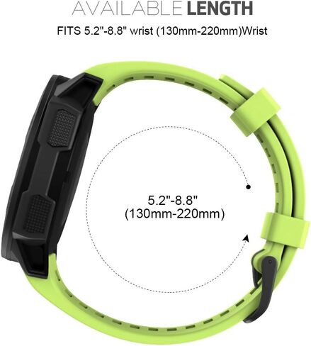 NotoCity Instinct Band, Soft Silicone Replacement Watch Strap for Garmin Instinct 2/Solar Sports GPS Smartwatch With Adapter Tools in Saudi Arabia