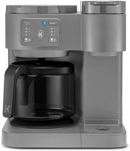 K-Duo Essentials, Hot & Iced Single-Serve Pod Coffee Maker & Carafe, 72 Oz Reservoir, Multiple Brew Sizes, Strong Brew Feature, Perfect for Hot and Iced Coffee (BLACK) in Saudi Arabia