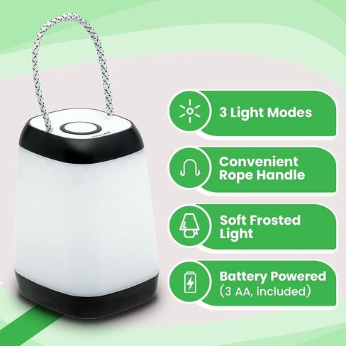 LitezAll Mini Lantern with Rope Handle, 360 Degree Light, Ideal for Camping Lights & Lanterns, LED Lantern, Portable Camping Lanterns for Outdoor Adventures and Emergencies in Kuwait
