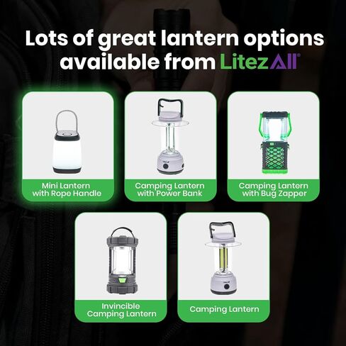 LitezAll Mini Lantern with Rope Handle, 360 Degree Light, Ideal for Camping Lights & Lanterns, LED Lantern, Portable Camping Lanterns for Outdoor Adventures and Emergencies in Kuwait