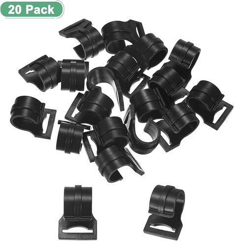 0.47in مقاطع عمود خيمة [20pcs] - استخدام المشبك على شكل C للخيام والمظلة أعمدة المظلات - [بوم بلاستيك] مقاطع مرفق القطب المربع مشبك حزام الحزام in Saudi Arabia