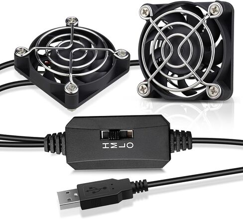 GDSTIME Dual 80mm x 10mm USB Fan with 3 Speeds Control, 5V Powered L/M/H Adjustable Ultra Thin Computer Case Cooling Fans in Saudi Arabia