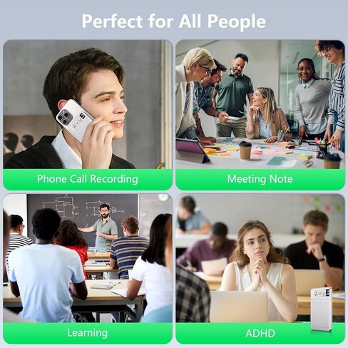 مسجل صوتي منظمة العفو الدولية ، مسجل صوتي مع عدم وجود رسوم للنسخ والتلخيص ، تمكينه من قبل chatgpt ، التطبيق ومزامنة الويب ، دعم 107 لغات ، ذاكرة 64 جيجابايت ، مسجل صوت رقمي للاجتماعات/المكالمات الرمادية الرمادية in Kuwait