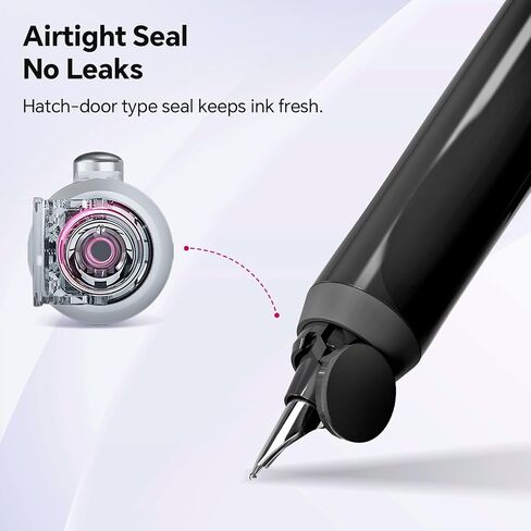 Writech Left Hideed Pens: مجموعة حبر أسود قابلة للسحب على غرار NIB تتضمن 5 خراطيش حبر الكتابة بسلاسة لخطوط الخطوط الوظيفية in Kuwait