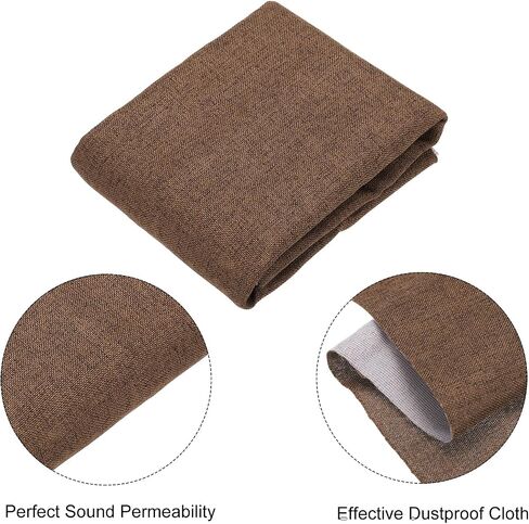 Cream Cream Speaker قطعة قماش 40 "x58" مربع ستيريو مربع القماش الواقي من الغبار الغطاء البديل التنفس لمكبرات الصوت المرحلة المنزلية ، خزانة الوسائط ، مربع KTV (1x1.48m) in Saudi Arabia