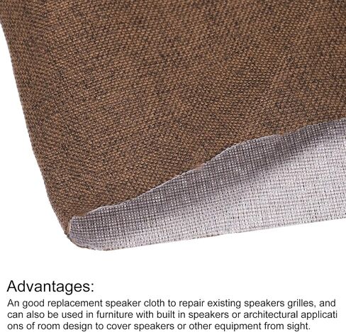 Cream Cream Speaker قطعة قماش 40 "x58" مربع ستيريو مربع القماش الواقي من الغبار الغطاء البديل التنفس لمكبرات الصوت المرحلة المنزلية ، خزانة الوسائط ، مربع KTV (1x1.48m) in Saudi Arabia