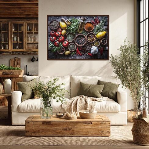 Spices on Spoon 1000 Piece Vintage Spoon Jigsaw Puzzles, Funny All Sorts of World Spices Collage Puzzles for Adults in Saudi Arabia