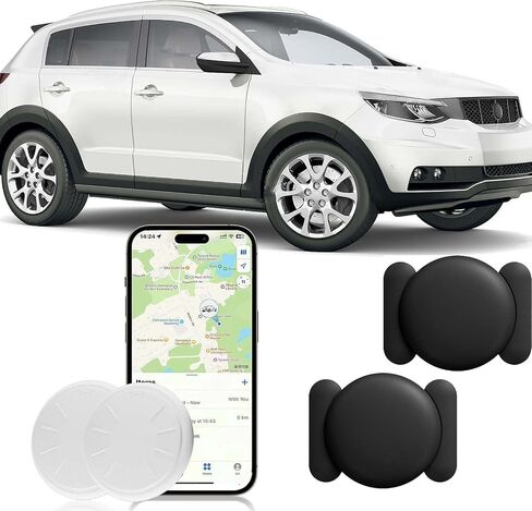 أجهزة تتبع GPS المخفية ، 1pcs تتبع GPS في الوقت الحقيقي للمركبات يعمل مع Find My (iOS فقط) ، تعقب Car GPS مع حالة مغناطيسية ، لا رسوم شهرية ، لا بطاقة SIM مطلوبة ، أسود in Kuwait