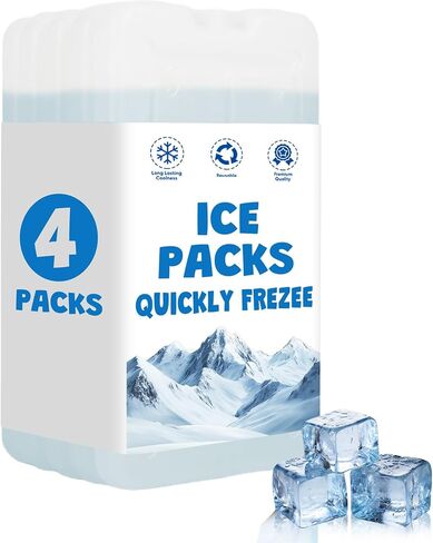 Ice Packs for Coolers Beach; Camping; Cooler Accessories Slim Long-Lasting Reusable Ice Pack for Lunch Boxes Keeping Food Drinks Cool in Saudi Arabia