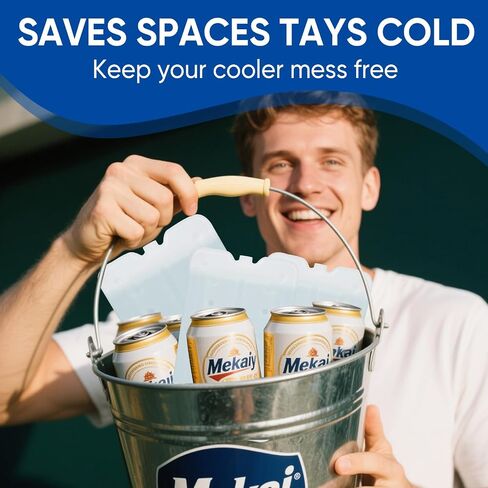 Ice Packs for Coolers Beach; Camping; Cooler Accessories Slim Long-Lasting Reusable Ice Pack for Lunch Boxes Keeping Food Drinks Cool in Saudi Arabia