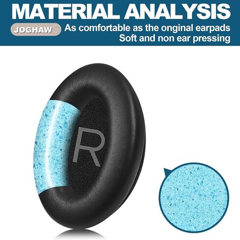 Headphones Replacement Ear Pads, Protein Leather earpad Cushions for Bose QuietComfort 45（QC45） Headphones, Softer Memory Foam - Crystal Blue in Saudi Arabia