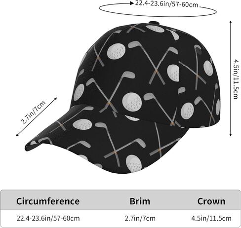 Golf Hats for Men Women Golf Ball Adjustable Baseball Snapback Hat Outdoor Black Green Golf Hat in Saudi Arabia