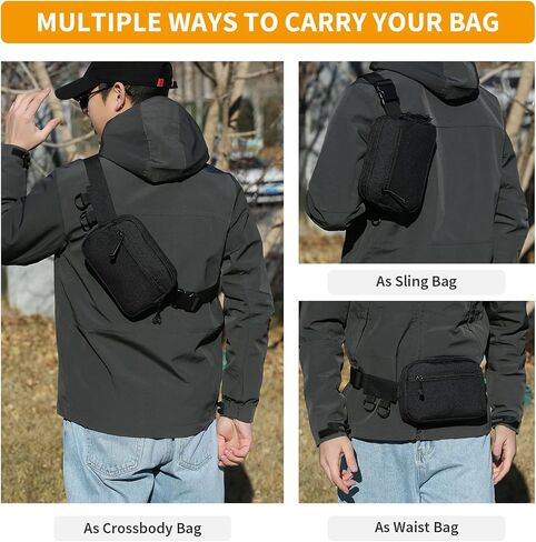 HUNTVP Tactical Fanny Pack Small Waist Bag EDC Military Fanny Pack for Men Crossbody Hip Belt Bag Waist Pouch for Women Daily Use Travel Hiking Bumbag, Camo in Saudi Arabia