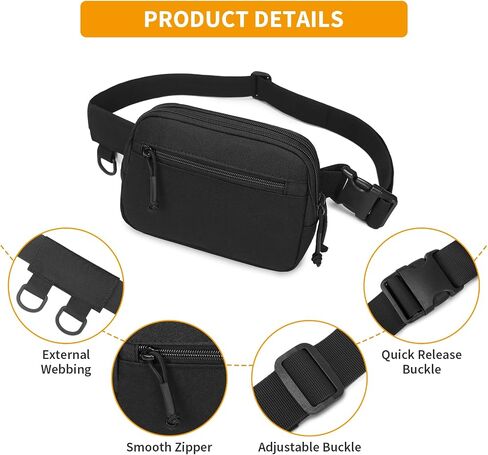 HUNTVP Tactical Fanny Pack Small Waist Bag EDC Military Fanny Pack for Men Crossbody Hip Belt Bag Waist Pouch for Women Daily Use Travel Hiking Bumbag, Camo in Saudi Arabia