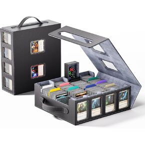 Trading Card Storage Box – 3500+ Magnetic MTG Deck Box with Handle,Commander & Toploader Display, Dice Box,4 Dividers & 30 Color Labels – Fits for TCG,MTG,Yu-Gi-Oh and Sport cards in Saudi Arabia