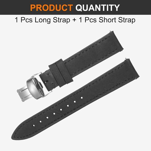 Harfington Leather Watch Band Vintage Watch STRAP QUICE FERSHING BESTAND BANDS BANDS مع مشبك فراشة من الفولاذ المقاوم للصدأ للرجال والنساء in Saudi Arabia