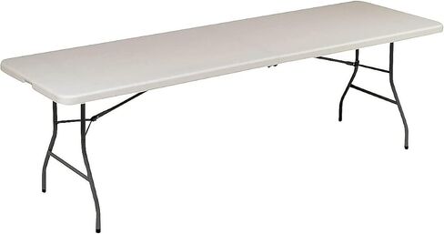 STAPLES 8' x 30" Wooden Heavy Duty Folding Table, Walnut (58367) in Saudi Arabia