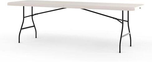 STAPLES 8' x 30" Wooden Heavy Duty Folding Table, Walnut (58367) in Saudi Arabia